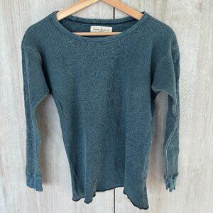 imogene + willie sunfaded indigo waffle thermal